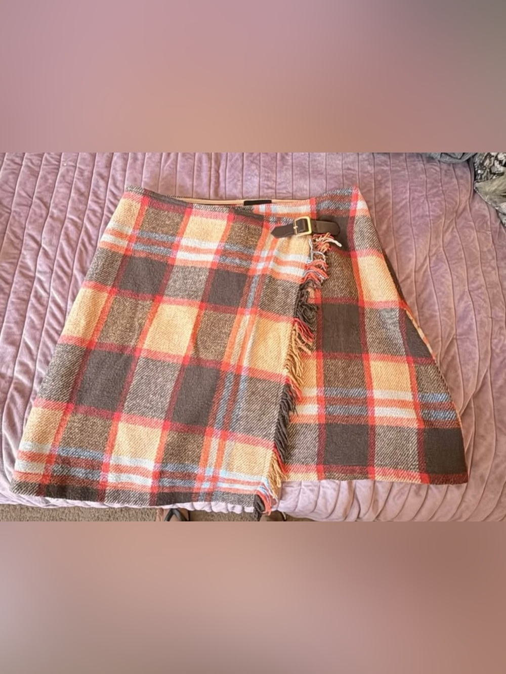 SUGARLIPS Plaid Wrap Skirt – Size Large